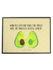 Mr. & Mrs. Panda Schreibtischunterlage Avocado Pärchen mit Spruch in Gelb Pastell