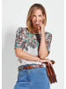 GOLDNER Blusenshirt Elegantes Shirt mit Paisley-Design in weiß / gemustert