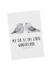 Mr. & Mrs. Panda Grußkarte Turteltauben Liebe mit Spruch in Weiß