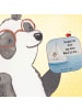 Mr. & Mrs. Panda Tassenuntersetzer Bär Segeln Design mit Spruch in Weiß
