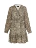 faina Damen Minikleid Mit Leoprint in Hellbeige Mehrfarbig