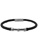 Adeliás Unisex Armband – Textilarmband aus Leder 22 cm in schwarz