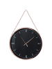 Beliani Wanduhr BEZAS in Schwarz/Kupfer - (W) 30 x (H) 48 x (L) 4 cm