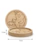 Mr. & Mrs. Panda Holz Untersetzer Waage Astrologie ohne Spruch in Transparent