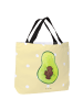 Mr. & Mrs. Panda Shopper Tasche Avocado Kern ohne Spruch in Gelb Pastell