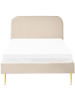 Beliani Doppelbett FLAYAT in Beige/Gold - (W) 133 x (H) 109 x (L) 215 cm