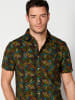 KOROSHI Kurzarmshirt in grun