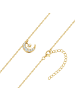 Rafaela Donata Kette Mond/Stern aus Sterling Silber mit Zirkonia in gelbgold