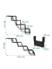 relaxdays Hundetreppe in Schwarz – (B)94 x (H)80 x (T)45 cm