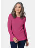 GOLDNER Baumwollpullover mit Patentgrobstrick in pink
