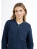 DreiMaster Damen Lange Sweatjacke in Dunkelmarine