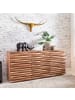 KADIMA DESIGN Sideboard Schrank | Akazie, 160x75x43cm, Schubladen, Baumkante