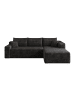 ABRIHOME Ecksofa in Schwarz 241 cm Wolkenmotiv L Form rechts mit 2 Sitzen tiefer Sitz
