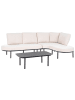 Beliani 9-tlg Sitzgruppe POLLINA in Schwarz/Beige