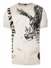 Rusty Neal T-Shirt Verwaschen American Eagle Print in Beige