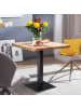 KADIMA DESIGN Esstisch Baumkante 80 x 75 x 75 cm Massivholz Esszimmertisch