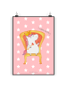 Mr. & Mrs. Panda Bild Einhorn Prinzessin ohne Spruch in Rot Pastell