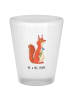 Mr. & Mrs. Panda Schnapsglas Eichhörnchen Blume ohne Spruch in Transparent
