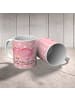 Mr. & Mrs. Panda Camping Tasse Einhorn Schwein mit Spruch in Rot Pastell