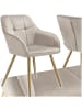 tectake Polstersessel gepolstert, in Samtoptik, gesteppt, 58 x 62 x 82 cm