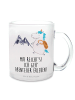 Mr. & Mrs. Panda Tee Tasse Einhorn Bergsteiger mit Spruch in Transparent