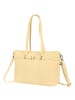 Florence Florence Schultertasche Leder hellgelb ca. 37cm