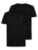 Petrol Industries 2er-Pack Basic-T-Shirt Rundhals Grit in Schwarz