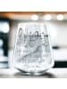 Mr. & Mrs. Panda Trinkglas Raupe Schmetterling mit Spruch in Transparent
