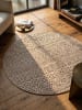 KADIMA DESIGN Flachgewebe-Teppich Ethno Streifen Boho Pflegeleicht in Beige