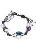 Valero Pearls Armband aus Echtleder mit Amethyst Süßwasser-Zuchtperle in multicolor
