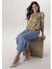 Aniston SELECTED Schlupfbluse in oliv-beige-schwarz