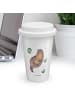 Mr. & Mrs. Panda To Go Becher Otter Seerose ohne Spruch in Weiß