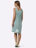 Sieh an! Jersey-Kleid in jade-weiß-bedruckt