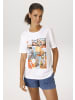 Aniston CASUAL T-Shirt in weiß mit buntem Frontdruck