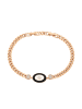 faina Women Curb Chain Bracelet in Rose Gold Black