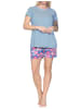 NORMANN Kurzarm Schlafanzug Shorty Pyjama Streifen 125 205 836 in marine