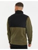 Threadbare Fleecejacke THBGlacier in Khaki / schwarz