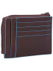 Piquadro Blue Square Kreditkartenetui RFID Leder 12 cm in mahogany