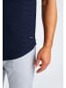 Leif Nelson Herren T-Shirt Rundhals Herren T-Shirt Rundhals LN-55285 in blau