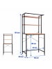 relaxdays Waschmaschinenschrank in Natur/ Schwarz - (B)66 x (H)161 x (T)40 cm