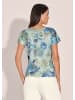 MADELEINE Modisches Strickshirt im Allover-Print in hellsalbeigrün / multicolor
