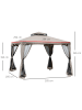Outsunny Pavillon 294L x 294B x 265H cm Grau