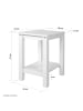 Homestyle4u Sitzhocker 2er Set 38x47x32 in Weiß