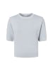 comma Strickshirt in hellblau grau - 0001