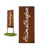 relaxdays Edelrost-Gartendeko "Heimathafen" in Braun - 85 x 28 cm