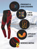 normani 2 x Thermounterhose Lange Skiunterwäsche Unisex in Schwarz/Rot