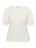 KAFFE curve T-Shirt kurzarm KCsissy Tight fit in Chalk