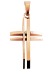 Adeliás Unisex Anhänger – Kreuz Kreuzanhänger aus Edelstahl in gold