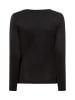 Marie Lund Langarmshirt mit Rundhalsausschnitt in schwarz
