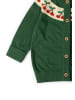 Little Green Radicals Kirschfarbener Cardigan in Grün